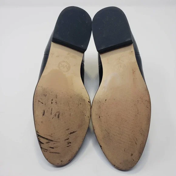 Michael Michael Kors Womens Black Leather Ankle Boots Booties 6M Slip On - Picture 10 of 10